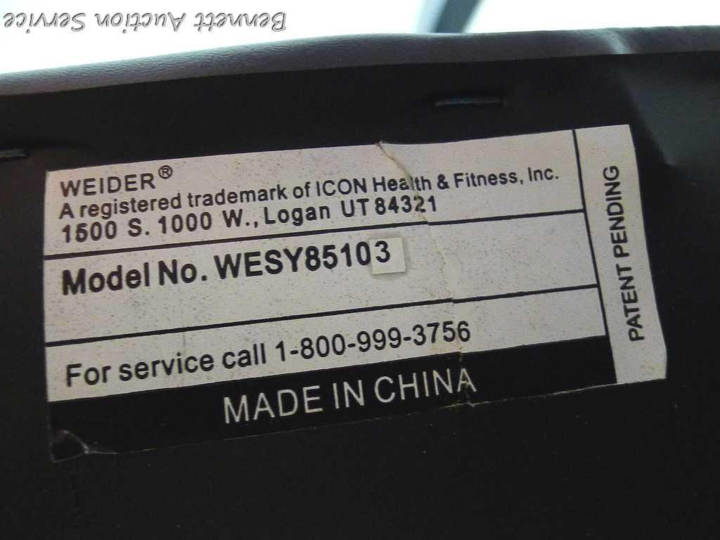 Weider 8510 home gym system Model WESY85103 is in good condition. Unit is located on second floor.