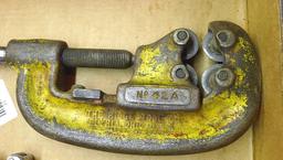 Ridgid four wheel pipe cutter No. 42A cut pipe 1/2" to 2" - measures 14" long closed. Other smaller