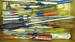 Snap On, Stanley, and other screwdrivers up to 12" long.