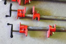 Four pipe clamps, 3/4" x 3' long.
