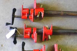 Four pipe clamps, 3/4" x 3' long.
