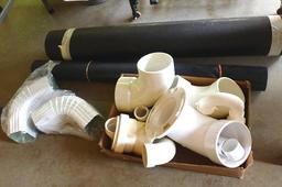 100 ft. roll of tar paper, 50 ft. screen, pvc elbows, rain gutter pieces and more.