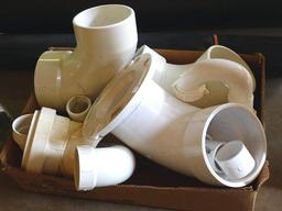 100 ft. roll of tar paper, 50 ft. screen, pvc elbows, rain gutter pieces and more.