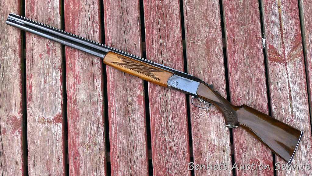 12 gauge over/under shotgun with double triggers and 28" barrels, manufactured by Boito for KMart
