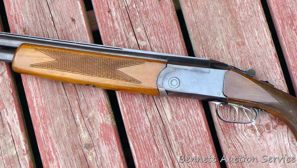 12 gauge over/under shotgun with double triggers and 28" barrels, manufactured by Boito for KMart