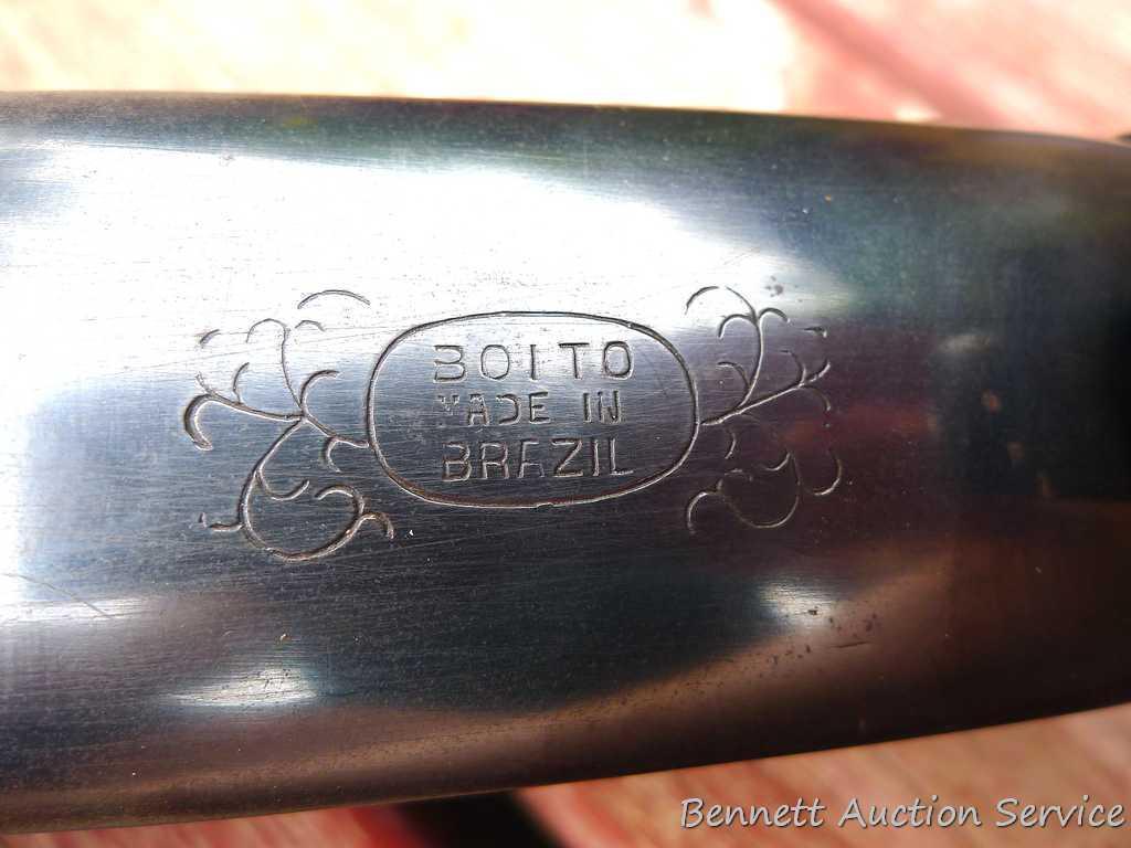 12 gauge over/under shotgun with double triggers and 28" barrels, manufactured by Boito for KMart