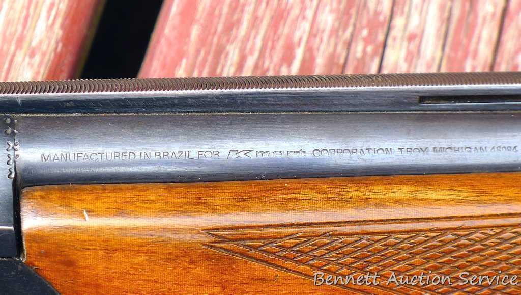 12 gauge over/under shotgun with double triggers and 28" barrels, manufactured by Boito for KMart