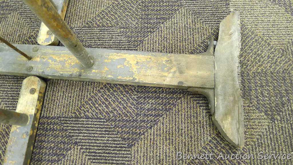 Antique Best Made ball bearing folding bench wringer washer stand is approx. 44" x 15" x 33" when