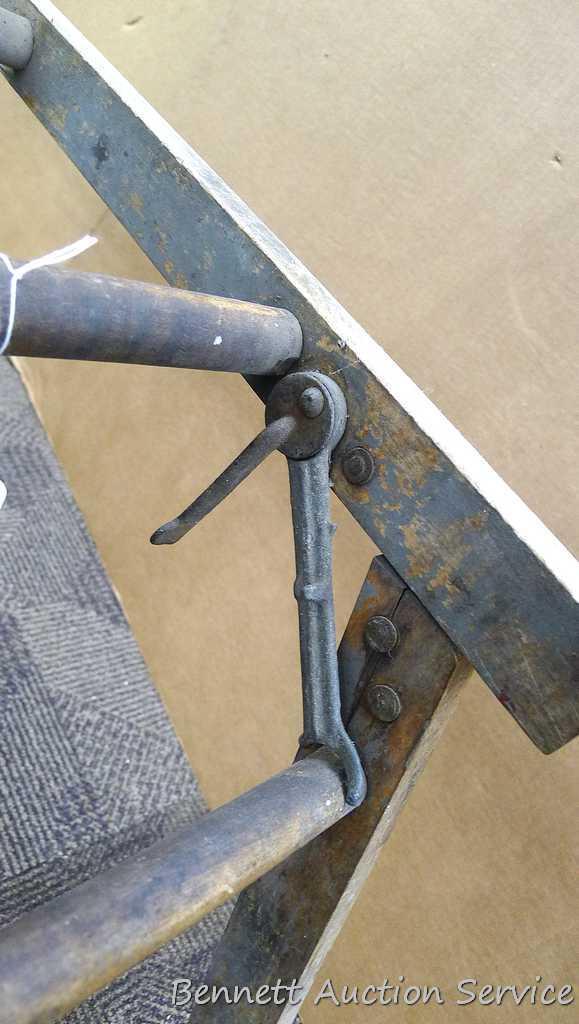 Antique Best Made ball bearing folding bench wringer washer stand is approx. 44" x 15" x 33" when