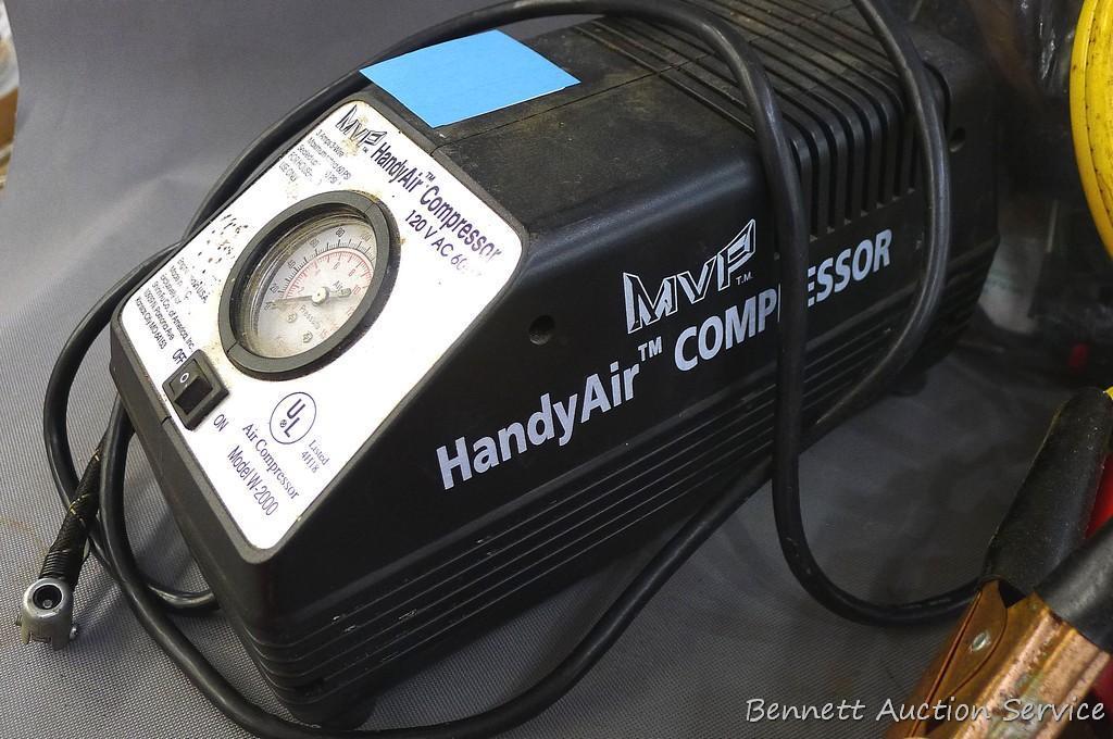 MVP HandyAir Compressor, works but needs hose replaced; trailer wiring harness for Chrysler Voyager,
