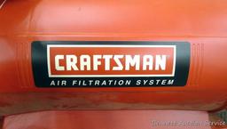 Craftsman air filtration system, Model 113169955. Approx. 13" x 29" x 13" high. Works.