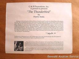 Nicely framed and matted Thunderbird print by Henry Antist includes an $8 stamp. Measures approx