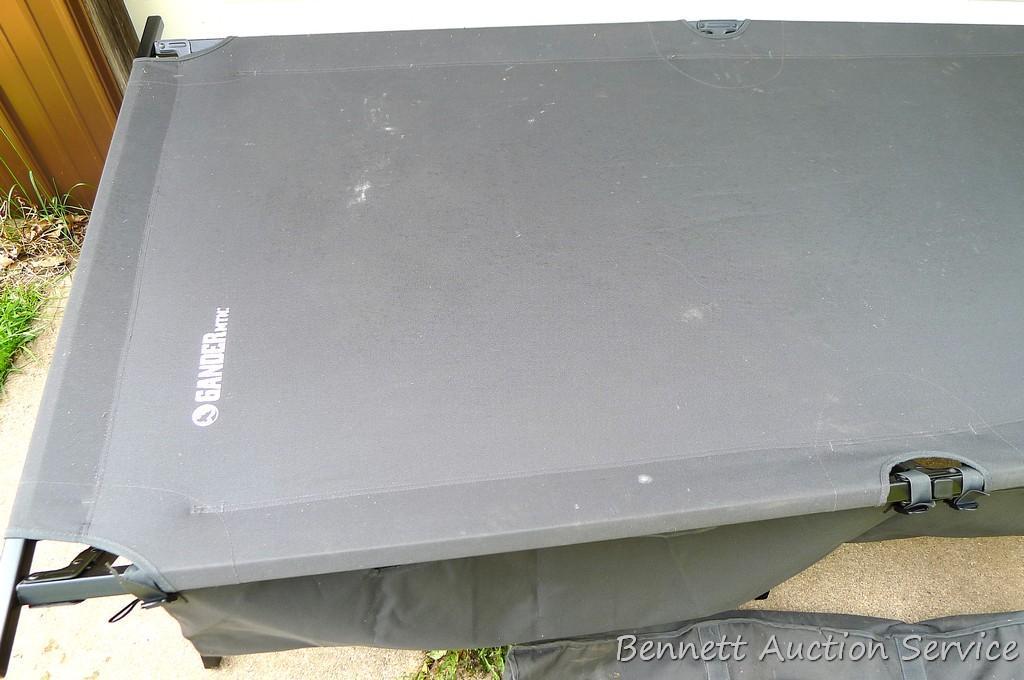 Gander Mtn. GS Tracker extreme cot W/Cargo. 40" wide x 84" long x 25" tall. Canvas needs cleaning,