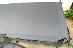 Gander Mtn. GS Tracker extreme cot W/Cargo. 40" wide x 84" long x 25" tall. Canvas needs cleaning,