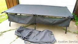 Gander Mtn. GS Tracker extreme cot W/Cargo. 40" wide x 84" long x 25" tall. Canvas needs cleaning,
