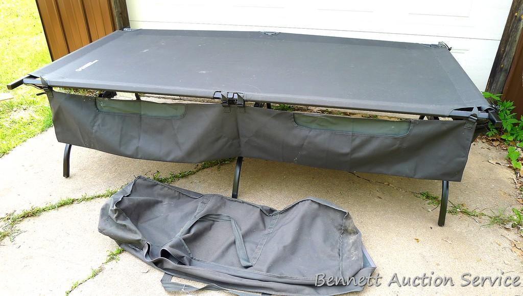 Gander Mtn. GS Tracker extreme cot W/Cargo. 40" wide x 84" long x 25" tall. Canvas needs cleaning,