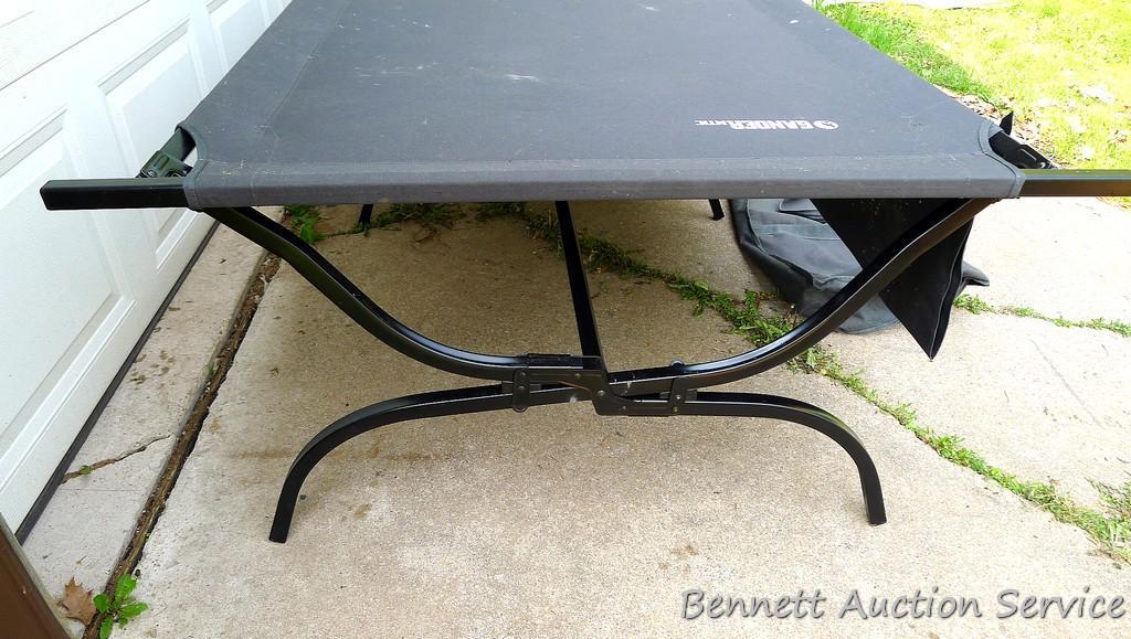 Gander Mtn. GS Tracker extreme cot W/Cargo. 40" wide x 84" long x 25" tall. Canvas needs cleaning,