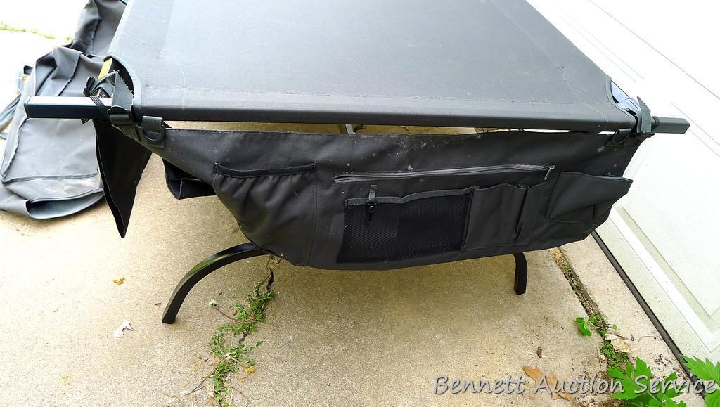 Gander Mtn. GS Tracker extreme cot W/Cargo. 40" wide x 84" long x 25" tall. Canvas needs cleaning,
