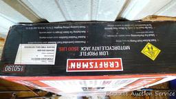 Craftsman low profile motorcycle ATV jack. 1500 lb. capacity, NIB.