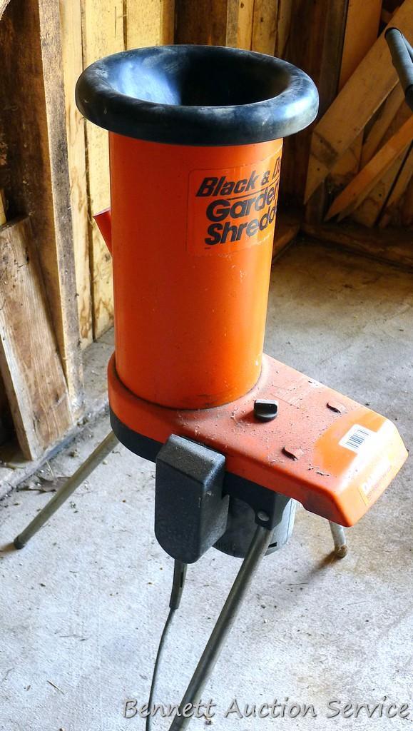 Black & Decker Garden Shredder looks to be in good condition.