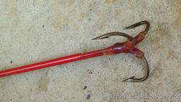 Triple hook for snagging big fish - 3' long.