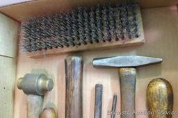Brass headed hammers; specialty hammers; upholstery hammer; wire brush and more. Longest hammer is