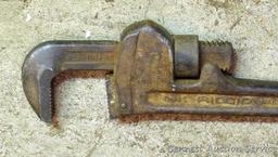 Ridgid 24" pipe wrench. Jaws show a little wear.