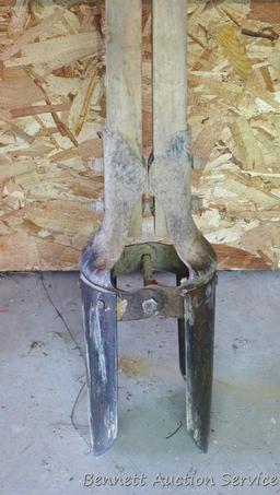 Craftsman No. 8330C post hole digger with measuring guide, stands approx. 5' tall.