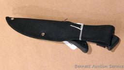 North American Hunting Club two knife set. Largest knife is 9". Knives and sheath appear unused.