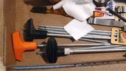 Gun cleaning tools and chemicals. Liquids will not be shipped.
