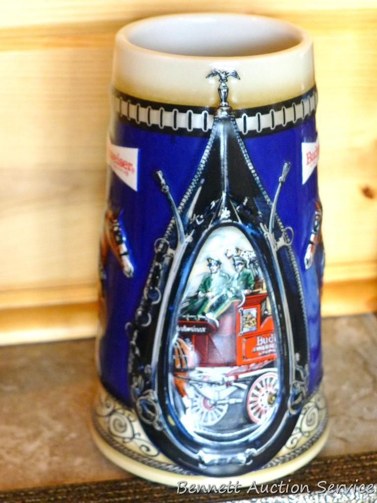 1989 and other Budweiser beer steins. No chips noted.
