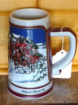 1989 and other Budweiser beer steins. No chips noted.