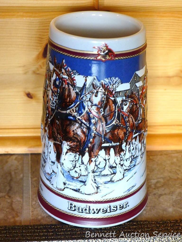 1989 and other Budweiser beer steins. No chips noted.