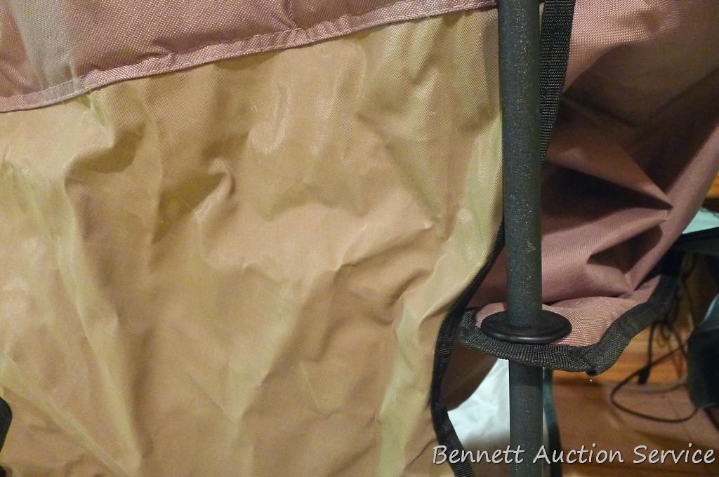 Two folding yard or camp chairs, both with carry bag. Good shape.