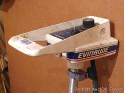 Evinrude Scout trolling motor Model No. ET120 with three speed control settings. Cord is taped,