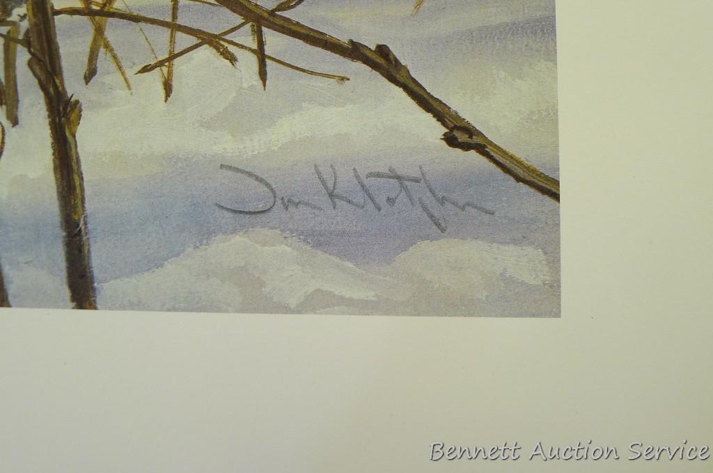 Four signed & numbered pheasant prints including: Winter Ring necks by Scott Zoellick (21? x 29?);