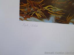 Four signed & numbered pheasant prints including: Winter Ring necks by Scott Zoellick (21? x 29?);