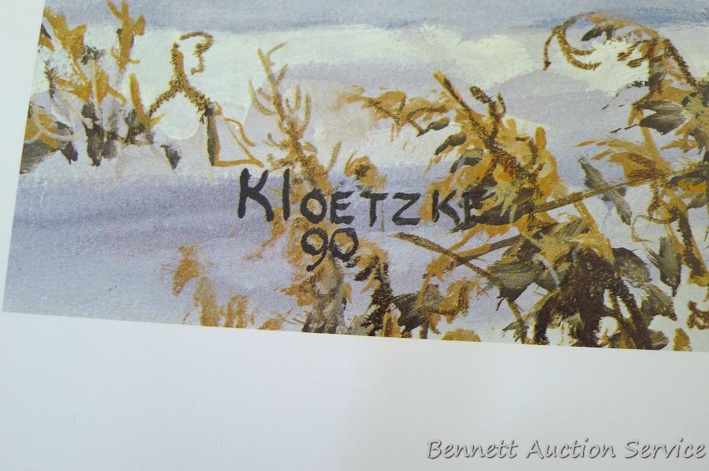 Four signed & numbered pheasant prints including: Winter Ring necks by Scott Zoellick (21? x 29?);