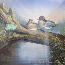 Four duck prints by Sam Timm, John Peterson, Charles Pearson, and Jerry A. Newman. Sam Timm 'Spring
