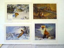 Four signed & numbered fox prints including: Tell Me, Jack Frost by Nancy Glazier (23? x 27?);