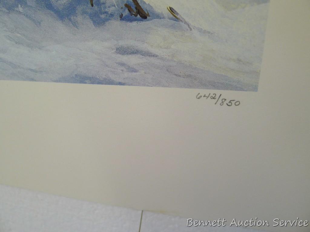 Four signed & numbered fox prints including: Tell Me, Jack Frost by Nancy Glazier (23? x 27?);