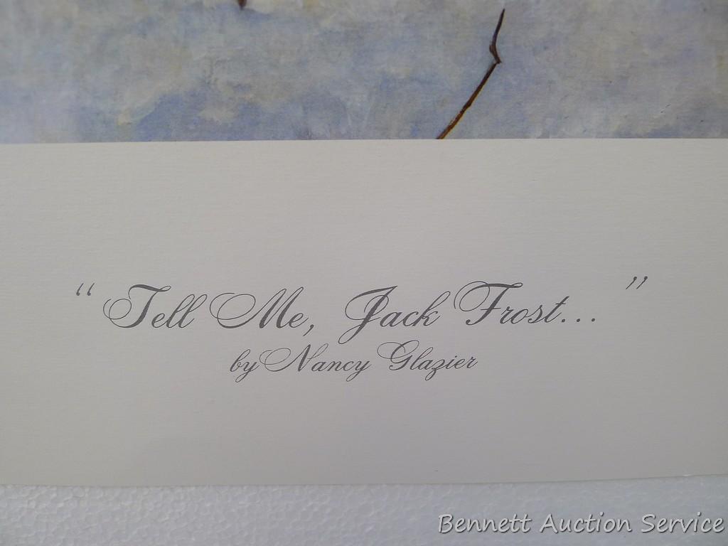 Four signed & numbered fox prints including: Tell Me, Jack Frost by Nancy Glazier (23? x 27?);