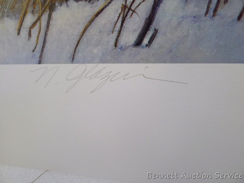 Four signed & numbered fox prints including: Tell Me, Jack Frost by Nancy Glazier (23? x 27?);