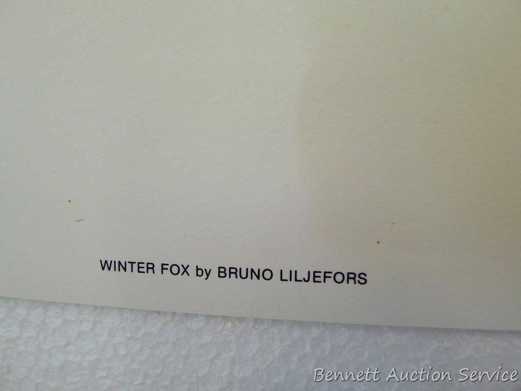 Four signed & numbered fox prints including: Tell Me, Jack Frost by Nancy Glazier (23? x 27?);