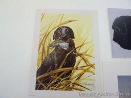 Two signed & numbered Labrador prints, plus two others. Harry Tolles 'Memorable Retrieve', 25-1/2" x