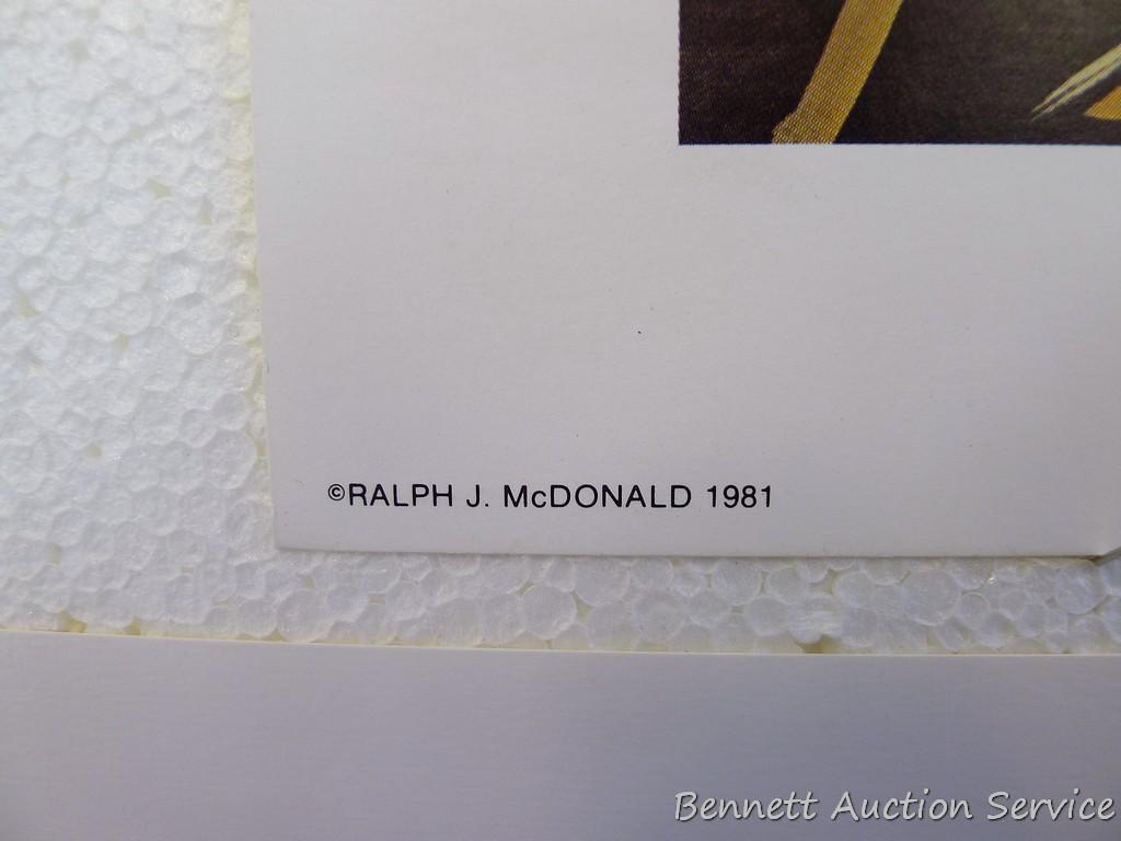Two signed & numbered Labrador prints, plus two others. Harry Tolles 'Memorable Retrieve', 25-1/2" x