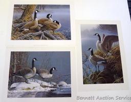 Three signed & numbered Canada goose prints by Jerry Gadamus and Scott Zoellick. Gadamus prints