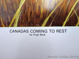 Signed & numbered print by Zoellick 'Canadian Mist', 22" x 28"; plus other Canada goose prints as