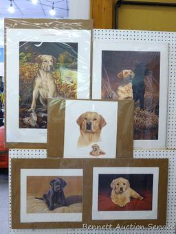 Four signed & numbered Labrador prints by Jerry Gadamus, Louis Frisino, and Marian