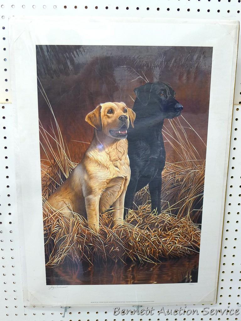 Four signed & numbered Labrador prints by Jerry Gadamus, Louis Frisino, and Marian